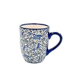 Seramik Tezhip Sanatı ile yapılmış  Bardak Mavi 2