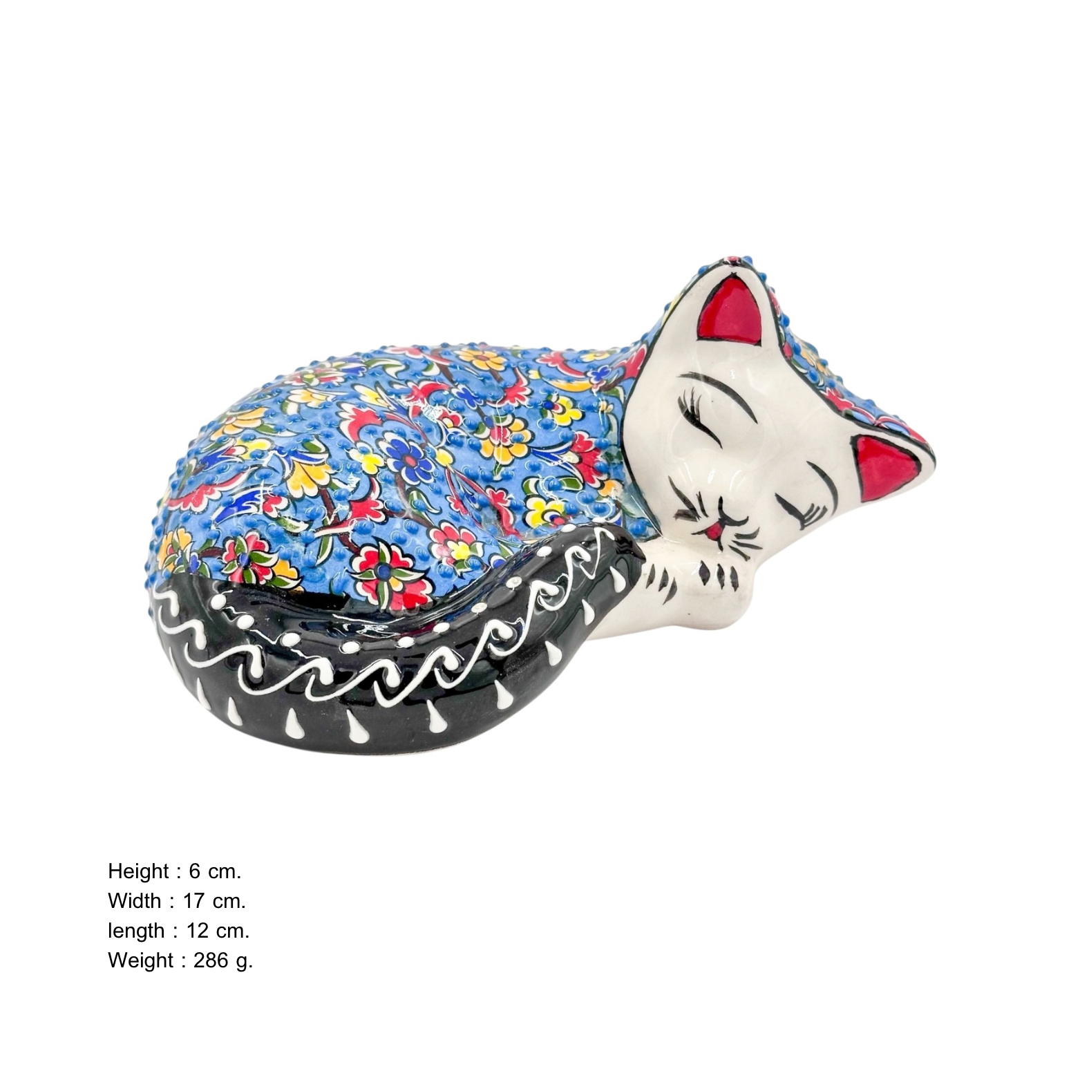 Seramik Tezhip Sanatı ile yapılmış Kedi