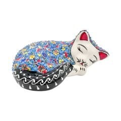 Seramik Tezhip Sanatı ile yapılmış Kedi