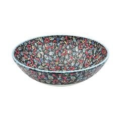 Seramik Tezhip Sanatı ile yapılmış Tabak lacivert