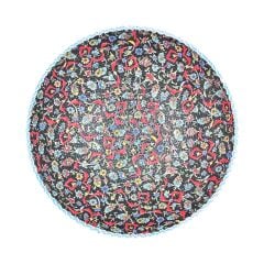 Seramik Tezhip Sanatı ile yapılmış Tabak lacivert