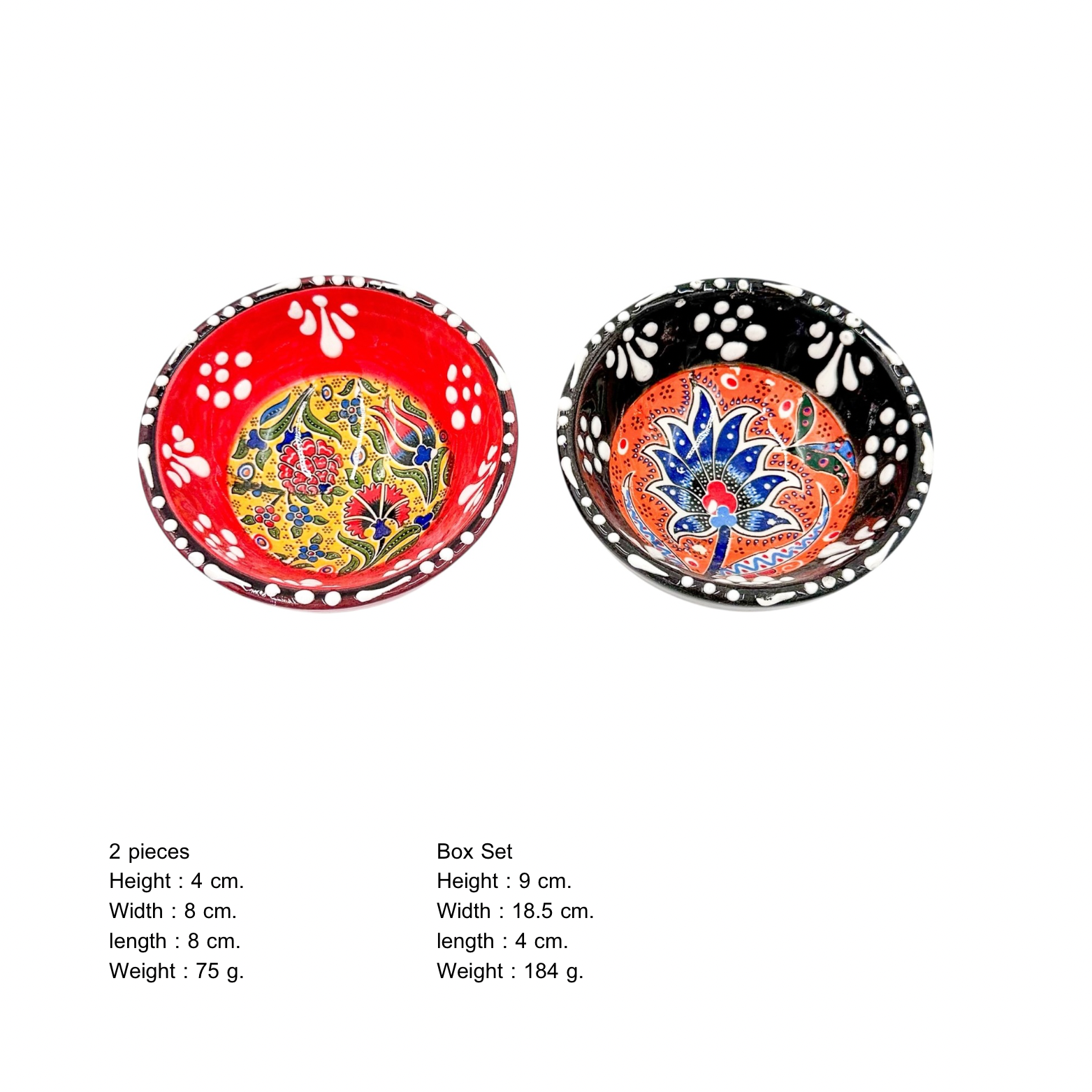 2'li Seramik Kase (El Yapımı) - ornek aciklamali