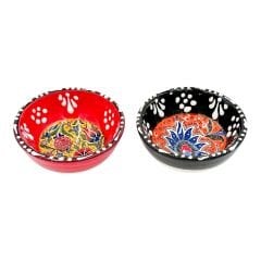 Seramik Tezhip Sanatı ile yapılmış 2 li Kase