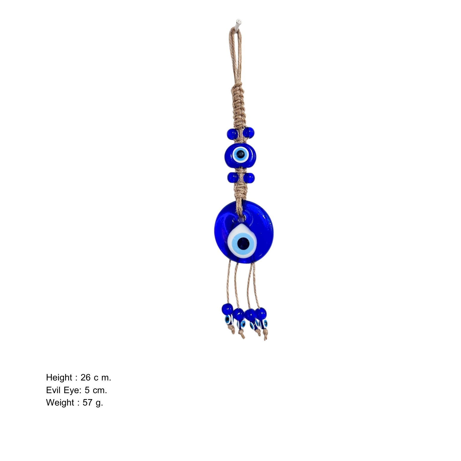 Nazar Boncuğu - Duble Örgülü 1 No Makrome