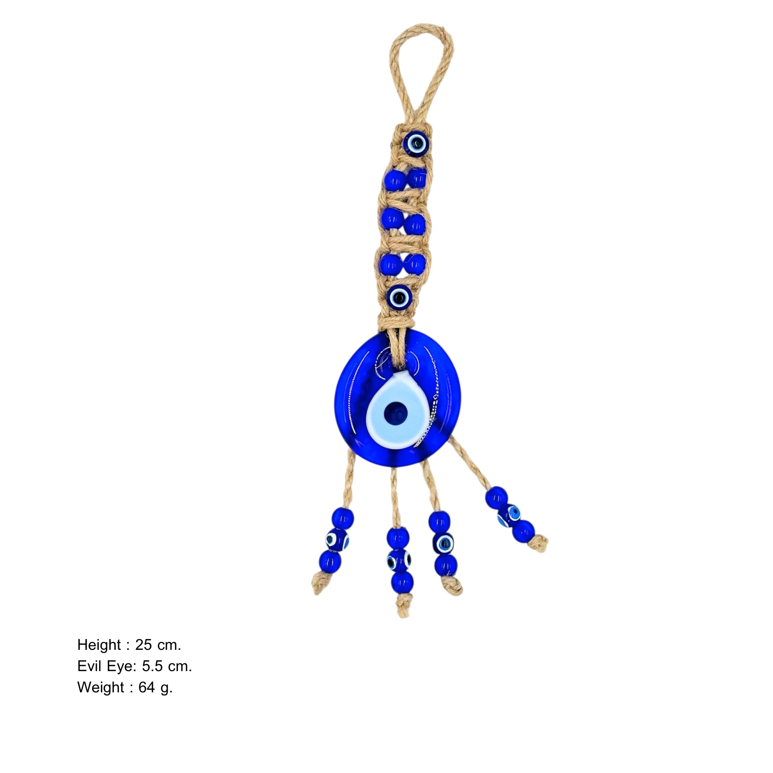 Nazar Boncuğu - Örgülü 1 No Makrome