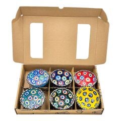 Seramik Tezhip Sanatı ile yapılmış Tabak seti 6 Lı