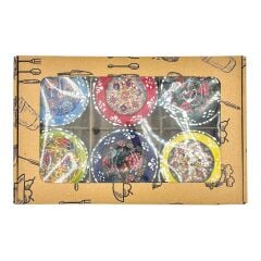 Seramik Tezhip Sanatı ile yapılmış Tabak Seti 6 lı