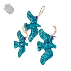Seramik çini Kuş 3 lü set